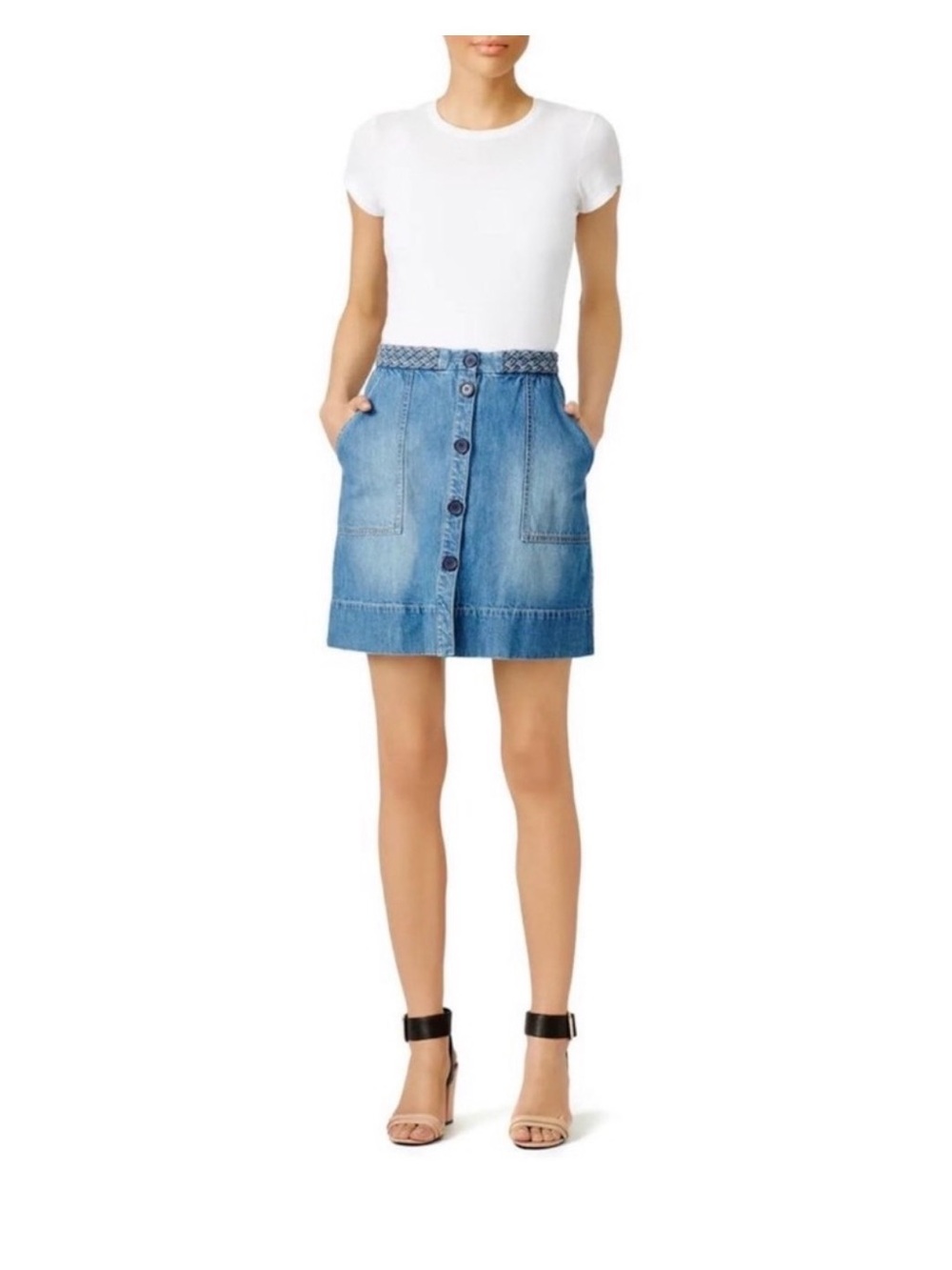 NWOT Joie Sorren Denim Mini Skirt